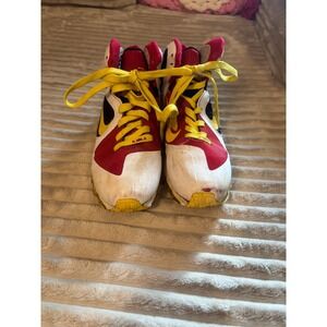 Nike Air Max Basketball Shoes Kids Size 8 Red Yellow White